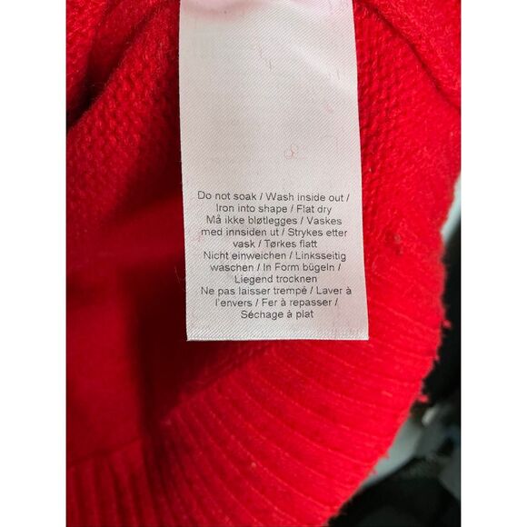 GANNI World Graphic Wool Blend Sweater In Barbados Cherry - Picture 9 of 9